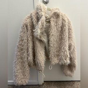 Worn once super cozy shaggy jacket from free people